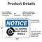 Signmission All Drivers Must Chock Wheels OSHA Notice Sign, Plastic, 10in W x 7in L, 2PK OS-2PACK-NS-P-710-L-15219 - alternate 5